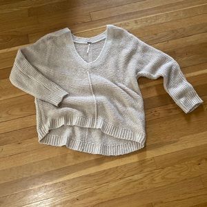 Like New* Free People Oversized Slouchy Sweater, Light Pink, XS